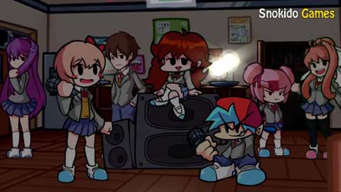 FNF Doki Doki Takeover Plus! - Play Online on Snokido